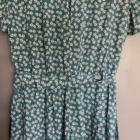 Rails Sophia Romper Lotus Green Floral Lightweight Flutter Sleeve Size XS Chic‎ - Picture 15 of 16